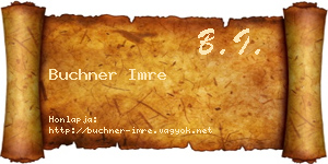 Buchner Imre névjegykártya